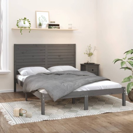 Giroletto Grigio in Legno Massello 160x200 cm