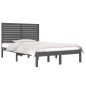 Giroletto Grigio in Legno Massello 120x190 cm 4FT Small Double Giroletto Grigio in Legno Massello 120x190 cm 4FT Small Double