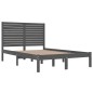 Giroletto Grigio in Legno Massello 120x190 cm 4FT Small Double Giroletto Grigio in Legno Massello 120x190 cm 4FT Small Double