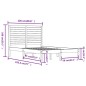 Giroletto Grigio in Legno Massello 120x190 cm 4FT Small Double Giroletto Grigio in Legno Massello 120x190 cm 4FT Small Double
