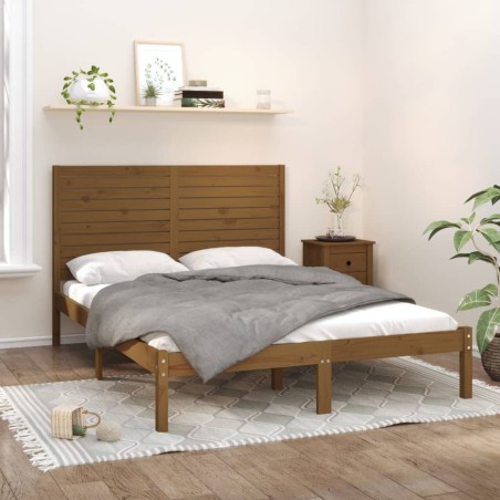 Giroletto Miele in Legno Massello 150x200 cm 5FT King Size