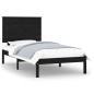 Giroletto Nero in Legno Massello 90x190 cm 3FT Single Giroletto Nero in Legno Massello 90x190 cm 3FT Single