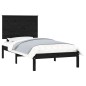 Giroletto Nero in Legno Massello 90x190 cm 3FT Single Giroletto Nero in Legno Massello 90x190 cm 3FT Single