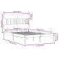 Giroletto Miele in Legno Massello 120x190 cm 4FT Small Double Giroletto Miele in Legno Massello 120x190 cm 4FT Small Double