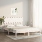 vidaXL Giroletto Bianco 160x200 cm in Legno Massello vidaXL Giroletto Bianco 160x200 cm in Legno Massello