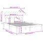 vidaXL Giroletto Bianco 160x200 cm in Legno Massello vidaXL Giroletto Bianco 160x200 cm in Legno Massello