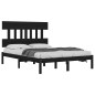 Giroletto Nero in Legno Massello 180x200 cm 6FT Super King Giroletto Nero in Legno Massello 180x200 cm 6FT Super King