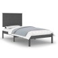 Giroletto Grigio in Legno Massello 90x190 cm 3FT Single Giroletto Grigio in Legno Massello 90x190 cm 3FT Single