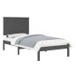 Giroletto Grigio in Legno Massello 90x190 cm 3FT Single Giroletto Grigio in Legno Massello 90x190 cm 3FT Single