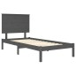 Giroletto Grigio in Legno Massello 90x190 cm 3FT Single Giroletto Grigio in Legno Massello 90x190 cm 3FT Single