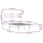 Giroletto Bianco in Legno Massello 135x190 cm 4FT6 Double Giroletto Bianco in Legno Massello 135x190 cm 4FT6 Double