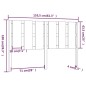 Testiera per Letto 155,5x4x100 cm in Legno Massello di Pino