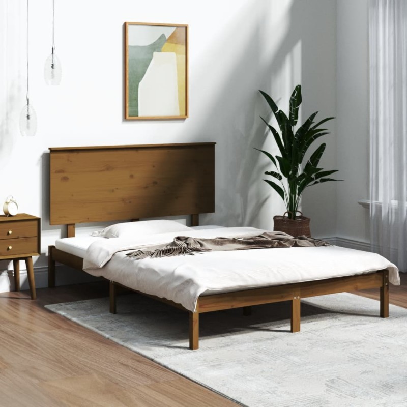 Giroletto Miele in Legno Massello 135x190 cm 4FT6 Double Giroletto Miele in Legno Massello 135x190 cm 4FT6 Double