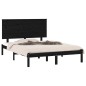 Giroletto Nero in Legno Massello 120x190 cm 4FT Small Double Giroletto Nero in Legno Massello 120x190 cm 4FT Small Double