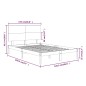 Giroletto Nero in Legno Massello 120x190 cm 4FT Small Double Giroletto Nero in Legno Massello 120x190 cm 4FT Small Double
