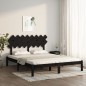 Giroletto Nero 160x200 cm in Legno Massello Giroletto Nero 160x200 cm in Legno Massello