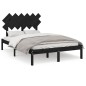 Giroletto Nero 120x190 cm 4FT Small Double in Legno Massello Giroletto Nero 120x190 cm 4FT Small Double in Legno Massello