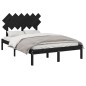 Giroletto Nero 120x190 cm 4FT Small Double in Legno Massello Giroletto Nero 120x190 cm 4FT Small Double in Legno Massello
