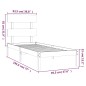 Giroletto Grigio in Legno Massello 90x190 cm 3FT6 Single Giroletto Grigio in Legno Massello 90x190 cm 3FT6 Single