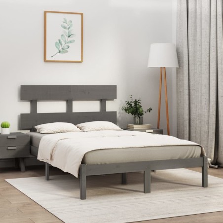 Giroletto Grigio in Legno Massello 180x200 cm 6FT Super King