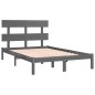 Giroletto Grigio in Legno Massello 180x200 cm 6FT Super King Giroletto Grigio in Legno Massello 180x200 cm 6FT Super King
