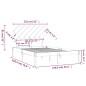 vidaXL Giroletto Bianco 135x190 cm Double in legno Massello vidaXL Giroletto Bianco 135x190 cm Double in legno Massello