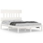 Giroletto Bianco in Legno Massello 150x200 cm 5FT King Size Giroletto Bianco in Legno Massello 150x200 cm 5FT King Size