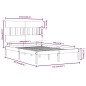Giroletto Bianco in Legno Massello 150x200 cm 5FT King Size Giroletto Bianco in Legno Massello 150x200 cm 5FT King Size