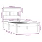 Giroletto Bianco in Legno Massello 90x200 cm Giroletto Bianco in Legno Massello 90x200 cm
