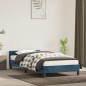Giroletto con Testiera Blu Scuro 100x200 cm in Velluto Giroletto con Testiera Blu Scuro 100x200 cm in Velluto