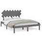 Giroletto Grigio 150x200 cm 5FT King Size in Legno Massello Giroletto Grigio 150x200 cm 5FT King Size in Legno Massello