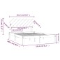 Giroletto Grigio 150x200 cm 5FT King Size in Legno Massello Giroletto Grigio 150x200 cm 5FT King Size in Legno Massello