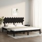 Giroletto Nero 180x200 cm 6FT Super King in Legno Massello Giroletto Nero 180x200 cm 6FT Super King in Legno Massello