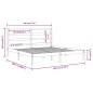 Giroletto Bianco in Legno Massello 180x200 cm 6FT Super King Giroletto Bianco in Legno Massello 180x200 cm 6FT Super King