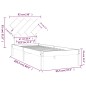 Giroletto Grigio 90x200 cm in Legno Massello Giroletto Grigio 90x200 cm in Legno Massello