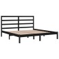 Giroletto Nero in Legno Massello 180x200 cm 6FT Super King Giroletto Nero in Legno Massello 180x200 cm 6FT Super King