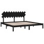 vidaXL Giroletto Nero 200x200 cm in Legno Massello vidaXL Giroletto Nero 200x200 cm in Legno Massello
