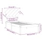 Giroletto Bianco 90x200 cm in Legno Massello Giroletto Bianco 90x200 cm in Legno Massello