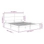 Giroletto Grigio in Legno Massello 150x200 cm 5FT King Size Giroletto Grigio in Legno Massello 150x200 cm 5FT King Size