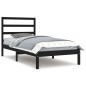 Giroletto Nero in Legno Massello 90x190 cm 3FT Single Giroletto Nero in Legno Massello 90x190 cm 3FT Single