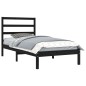 Giroletto Nero in Legno Massello 90x190 cm 3FT Single Giroletto Nero in Legno Massello 90x190 cm 3FT Single
