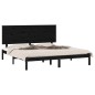 Giroletto Nero in Legno Massello 150x200 cm 5FT King Size