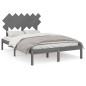 Giroletto Grigio 135x190 cm 4FT6 Double in Legno Massello Giroletto Grigio 135x190 cm 4FT6 Double in Legno Massello