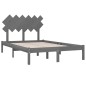 Giroletto Grigio 135x190 cm 4FT6 Double in Legno Massello Giroletto Grigio 135x190 cm 4FT6 Double in Legno Massello