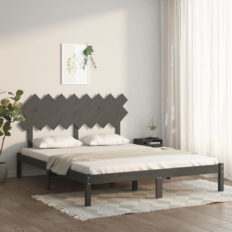 Giroletto Grigio 160x200 cm in Legno Massello Giroletto Grigio 160x200 cm in Legno Massello