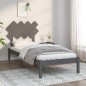 Giroletto Grigio 90x190 cm 3FT Single in Legno Massello Giroletto Grigio 90x190 cm 3FT Single in Legno Massello