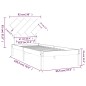 Giroletto Grigio 90x190 cm 3FT Single in Legno Massello Giroletto Grigio 90x190 cm 3FT Single in Legno Massello