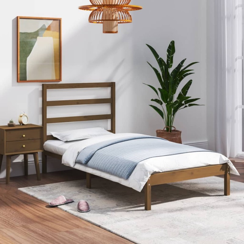 Giroletto Miele in Legno Massello 75x190 cm 2FT6 Small Single