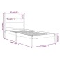 Giroletto Miele in Legno Massello 75x190 cm 2FT6 Small Single