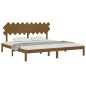 vidaXL Giroletto senza Materasso Ambra 200x200 Legno Massello vidaXL Giroletto senza Materasso Ambra 200x200 Legno Massello